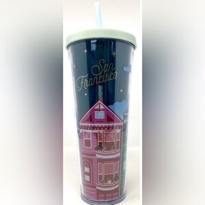 Starbucks San Francisco Painted Ladies Cold Cup Tumbler Traveler Venti 24oz